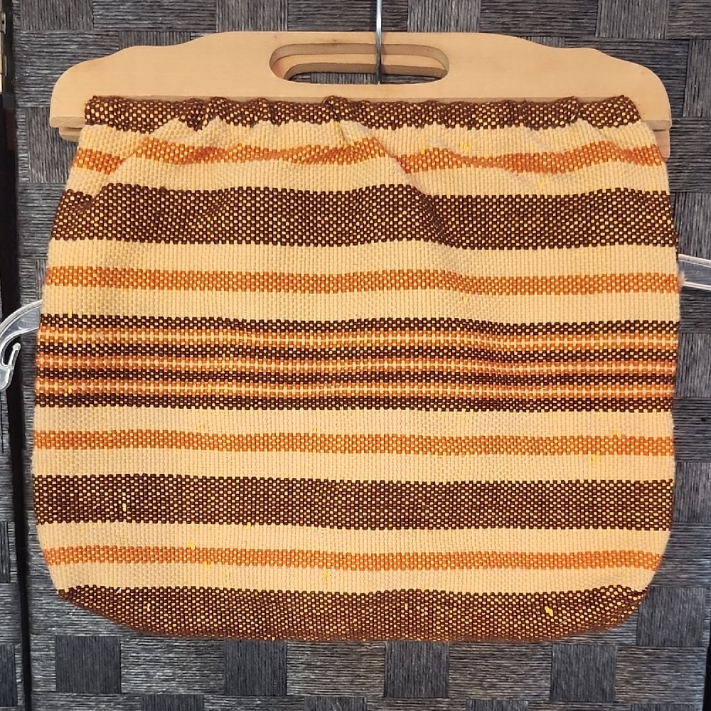 Striped Brown and Tan Women's Bag